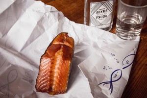 Le poisson fumé berlinois à la Vodka berlinoise - rcette et photo Didier Laget
