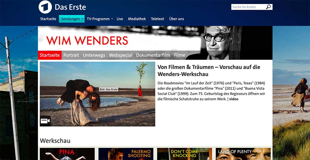 Wim Wenders Werkschau